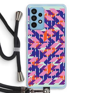 CaseCompany Skew Blush 3: Samsung Galaxy A52 Transparant Hoesje met koord