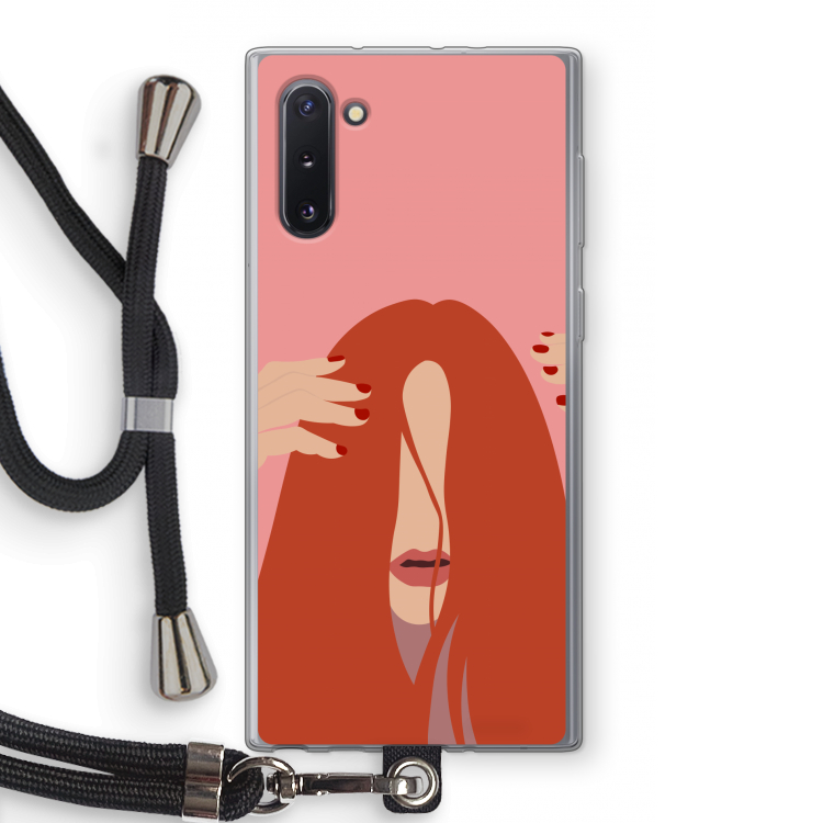 CaseCompany Woke up like this: Samsung Galaxy Note 10 Transparant Hoesje met koord
