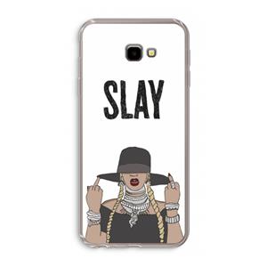 CaseCompany Slay All Day: Samsung Galaxy J4 Plus Transparant Hoesje