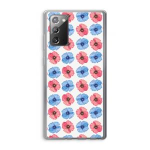 CaseCompany Klaproosjes: Samsung Galaxy Note 20 / Note 20 5G Transparant Hoesje