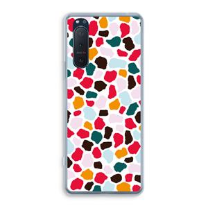 CaseCompany Colored Giraffe: Sony Xperia 5 II Transparant Hoesje
