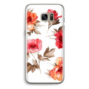 CaseCompany Roosjes: Samsung Galaxy S7 Edge Transparant Hoesje