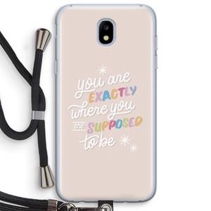 CaseCompany Right Place: Samsung Galaxy J5 (2017) Transparant Hoesje met koord