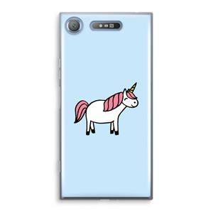 CaseCompany Eenhoorn: Sony Xperia XZ1 Transparant Hoesje