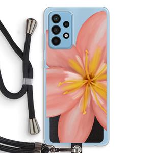 CaseCompany Pink Ellila Flower: Samsung Galaxy A52 Transparant Hoesje met koord