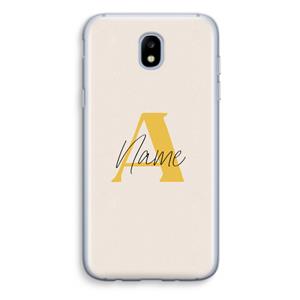 CaseCompany Amber Script: Samsung Galaxy J5 (2017) Transparant Hoesje