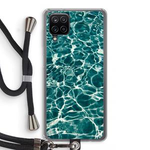 CaseCompany Weerkaatsing water: Samsung Galaxy A12 Transparant Hoesje met koord