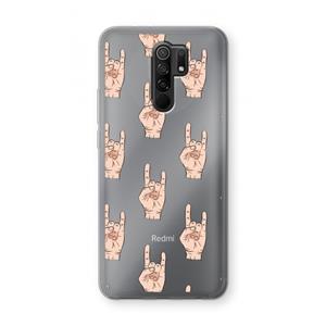 CaseCompany Rock: Xiaomi Redmi 9 Transparant Hoesje