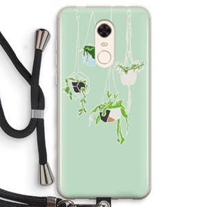 CaseCompany Hang In There: Xiaomi Redmi 5 Transparant Hoesje met koord