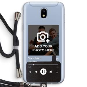 CaseCompany Music Player: Samsung Galaxy J5 (2017) Transparant Hoesje met koord