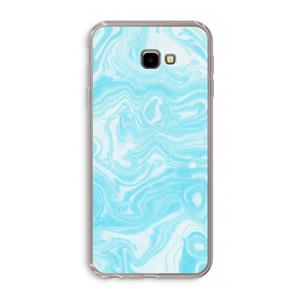 CaseCompany Waterverf blauw: Samsung Galaxy J4 Plus Transparant Hoesje