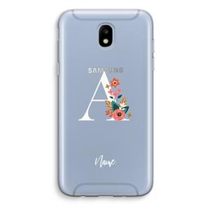 CaseCompany Pink Bouquet: Samsung Galaxy J5 (2017) Transparant Hoesje