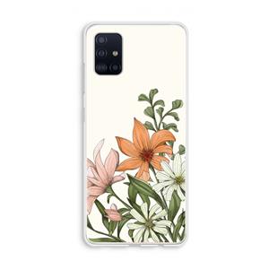 CaseCompany Floral bouquet: Galaxy A51 4G Transparant Hoesje