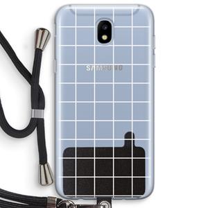 CaseCompany Rooster 2: Samsung Galaxy J5 (2017) Transparant Hoesje met koord