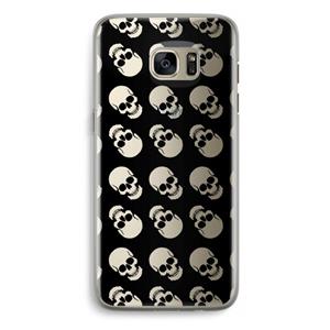 CaseCompany Musketon Skulls: Samsung Galaxy S7 Edge Transparant Hoesje