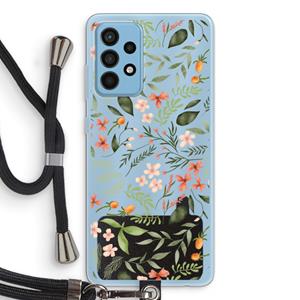 CaseCompany Sweet little flowers: Samsung Galaxy A52 Transparant Hoesje met koord
