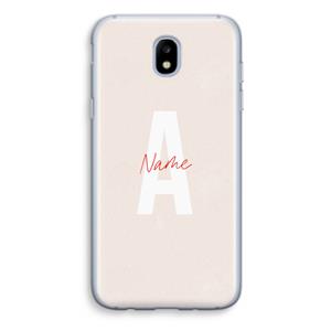 CaseCompany Strawberry Milkshake: Samsung Galaxy J5 (2017) Transparant Hoesje
