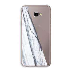 CaseCompany Gestreepte marmer: Samsung Galaxy J4 Plus Transparant Hoesje