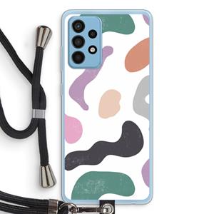 CaseCompany Memphis Shapes: Samsung Galaxy A52 Transparant Hoesje met koord