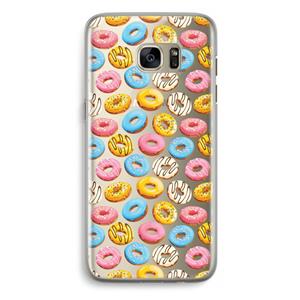 CaseCompany Pink donuts: Samsung Galaxy S7 Edge Transparant Hoesje