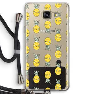 CaseCompany Ananas: Samsung Galaxy A5 (2016) Transparant Hoesje met koord