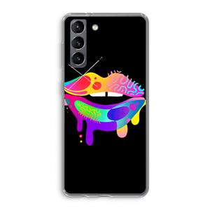 CaseCompany Lip Palette: Samsung Galaxy S21 Transparant Hoesje