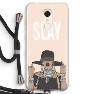 CaseCompany Slay All Day: Xiaomi Redmi 5 Transparant Hoesje met koord