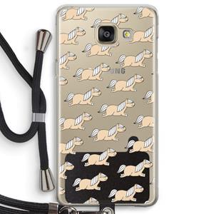 CaseCompany Ponys: Samsung Galaxy A5 (2016) Transparant Hoesje met koord