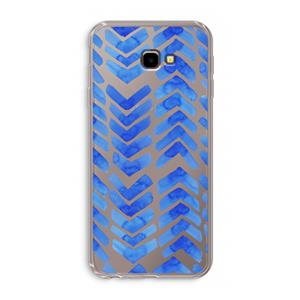 CaseCompany Blauwe pijlen: Samsung Galaxy J4 Plus Transparant Hoesje