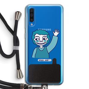 CaseCompany Zwaai: Samsung Galaxy A50 Transparant Hoesje met koord