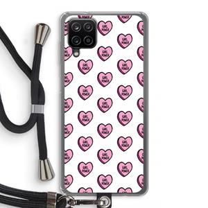 CaseCompany GIRL POWER: Samsung Galaxy A12 Transparant Hoesje met koord