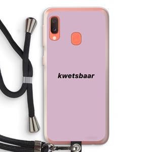 CaseCompany kwetsbaar: Samsung Galaxy A20e Transparant Hoesje met koord