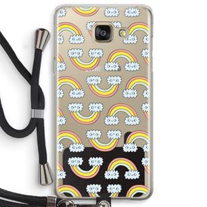 CaseCompany Regenboog: Samsung Galaxy A5 (2016) Transparant Hoesje met koord