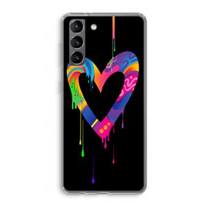 CaseCompany Melts My Heart: Samsung Galaxy S21 Transparant Hoesje