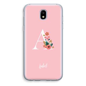 CaseCompany Pink Bouquet: Samsung Galaxy J5 (2017) Transparant Hoesje