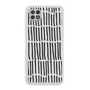 CaseCompany Moroccan stripes: Samsung Galaxy A22 4G Transparant Hoesje