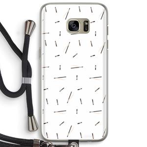 CaseCompany Hipster stripes: Samsung Galaxy S7 Edge Transparant Hoesje met koord