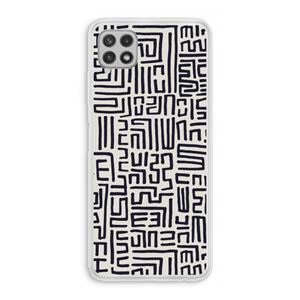 CaseCompany Moroccan Print: Samsung Galaxy A22 4G Transparant Hoesje
