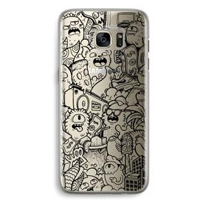 CaseCompany Vexx Black City : Samsung Galaxy S7 Edge Transparant Hoesje