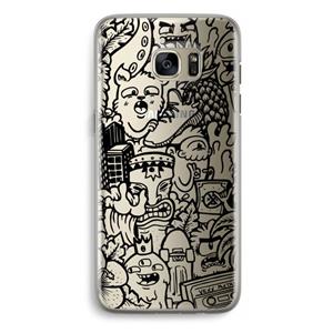CaseCompany Vexx Black Mixtape: Samsung Galaxy S7 Edge Transparant Hoesje