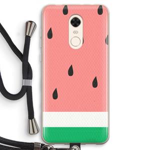 CaseCompany Watermeloen: Xiaomi Redmi 5 Transparant Hoesje met koord