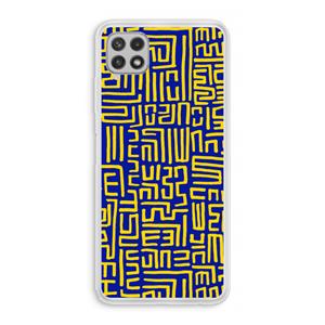 CaseCompany Majorelle Blue Print: Samsung Galaxy A22 4G Transparant Hoesje