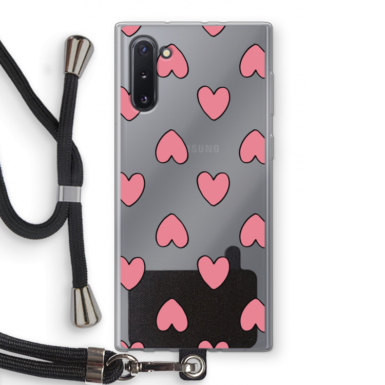 CaseCompany Ondersteboven verliefd: Samsung Galaxy Note 10 Transparant Hoesje met koord