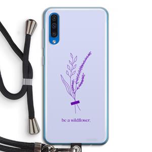 CaseCompany Be a wildflower: Samsung Galaxy A50 Transparant Hoesje met koord