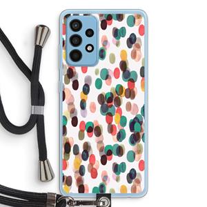 CaseCompany Tropical Dots: Samsung Galaxy A52 Transparant Hoesje met koord