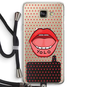 CaseCompany Yolo Denise: Samsung Galaxy A5 (2016) Transparant Hoesje met koord