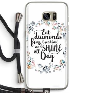 CaseCompany Diamonds: Samsung Galaxy S7 Edge Transparant Hoesje met koord