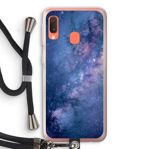 CaseCompany Nebula: Samsung Galaxy A20e Transparant Hoesje met koord