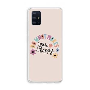 CaseCompany Happy days: Galaxy A51 4G Transparant Hoesje