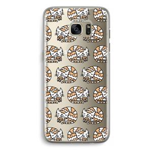 CaseCompany Slapende poes: Samsung Galaxy S7 Edge Transparant Hoesje